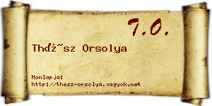 Thész Orsolya névjegykártya